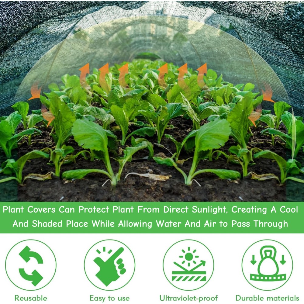 Filet d'ombrage pour Tunnel de jardin 3M, libération rapide, prévention des insectes, serre Portable et pliable pour Tunnel de jardin