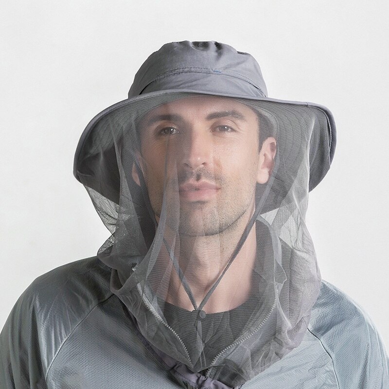 Gorro antimosquitos para exteriores, Protector facial de malla para viajes, Camping, cuidado de la salud