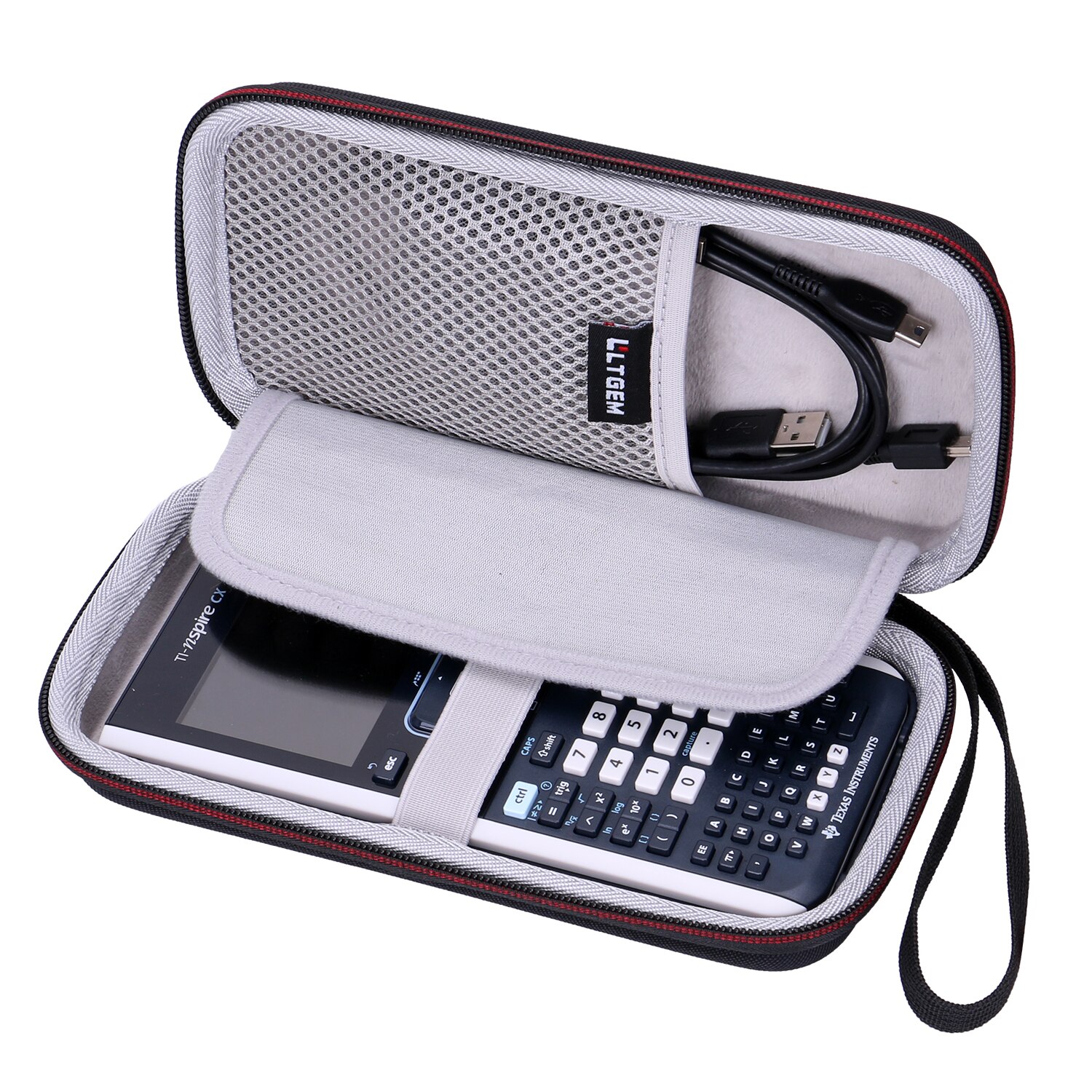 LTGEM EVA Waterdichte Shockproof Carrying Hard Case Voor Texas Instruments TI-Nspire CX Grafische Rekenmachine