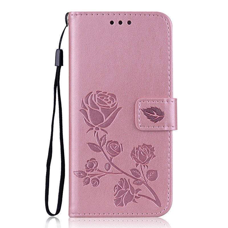 3d- blommigt läderfodral för huawei honor 5a 5 a lyo -l21 fodral plånboksfodral för huawei  y5 ii cun -u29 cun -l21 korthållarefodral: För huawei  y5 ii / Rosa