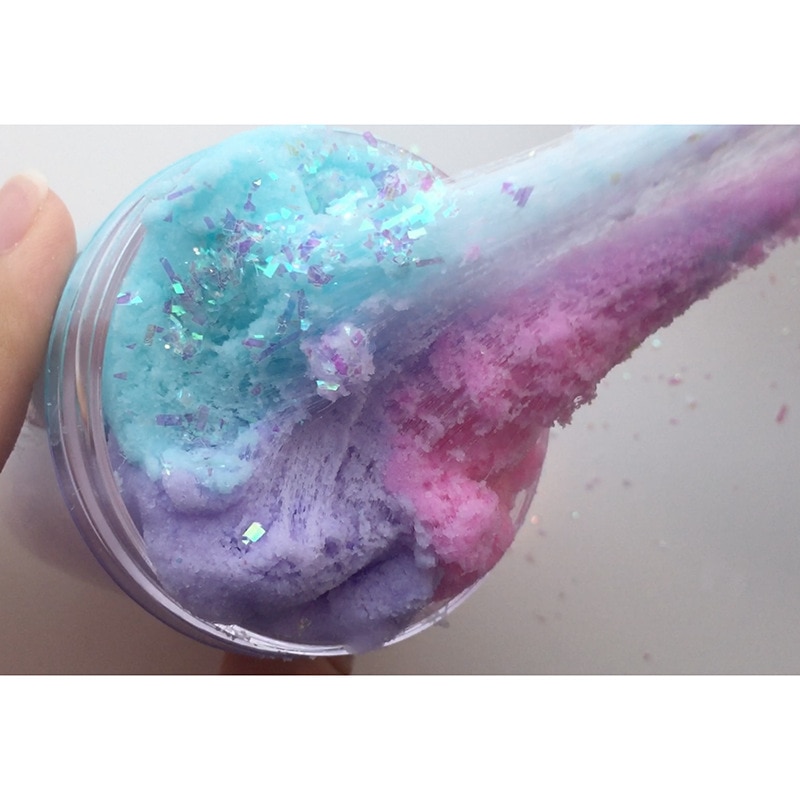 Three colors cloud slime Mud Slime Snow Mud Thousand Silk Slime Slime Decompression Plasticine Toys