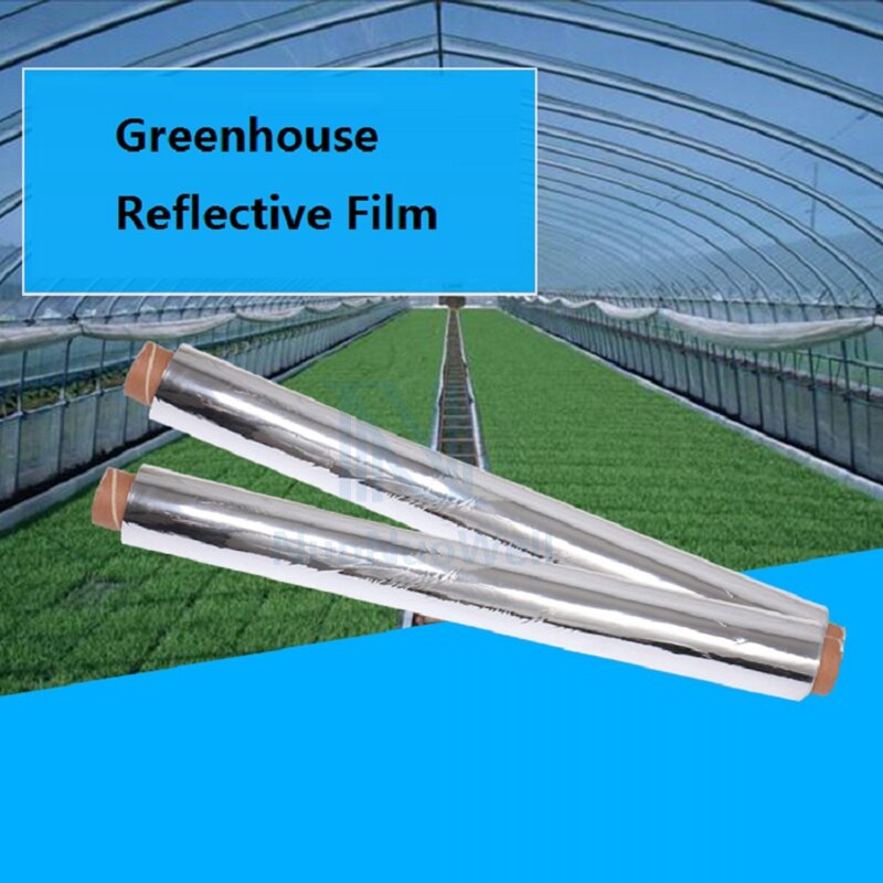 Nuonuowell 1mx5m Plants Greenhouse Reflective Film Agricultural Compensate Light Increase Temperature Reflecting Screen Mulch