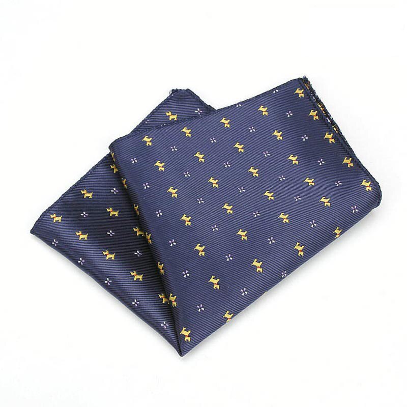 KR1328 Men's Polyester Silk Handkerchiefs Pocket Squares Mixed Patterns Jacquard for Suits Jackets Wedding Party Business