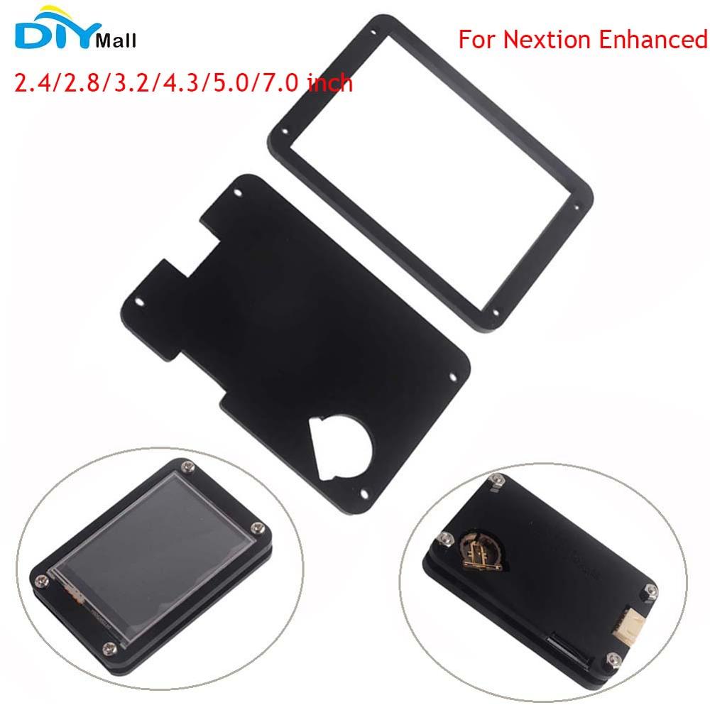 Acryl Zwart Case Voor Nextion Verbeterde Display Module 2.4/2.8/3.2/3.5/4.3/5.0/ 7.0 Inch Acryl Nextion Case