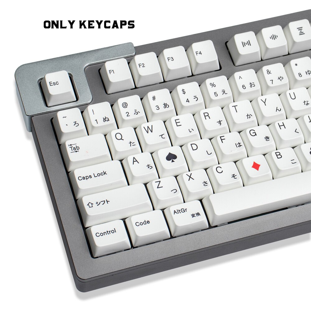 GMK Clone Minimalist Japanese White 126 Key XDA Profile PBT Keycap Dye Sub For Mechanical Keyboard GK61 64 68 87 96 980 104 108