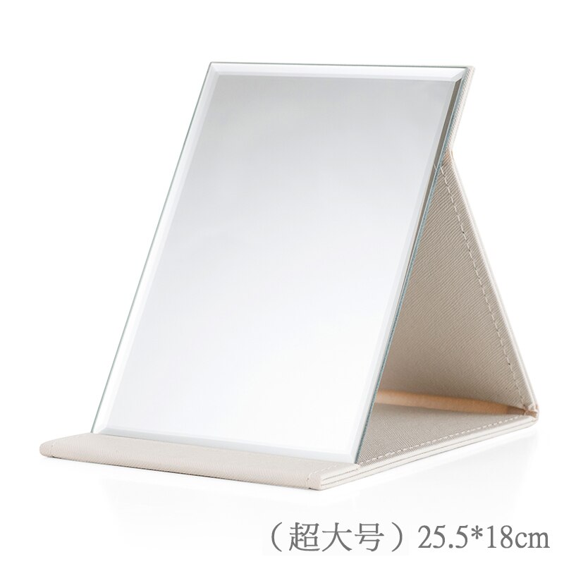 Espejo para maquillaje plegable, mesa portátil HD para dormitorio de estudiantes, Princesa, tamaño femenino, espejo de tocador y escritorio ajustable: Extra large white