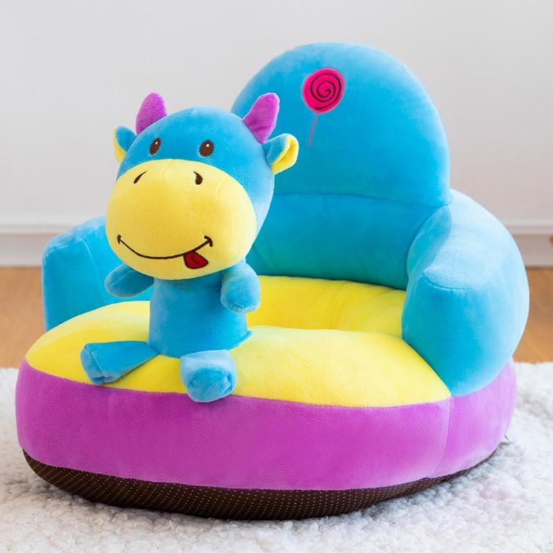 Baby sofa sædebetræk anti-fald spædbarn småbørn lær at sidde fodringsstol uden filler plys stol hud til børn