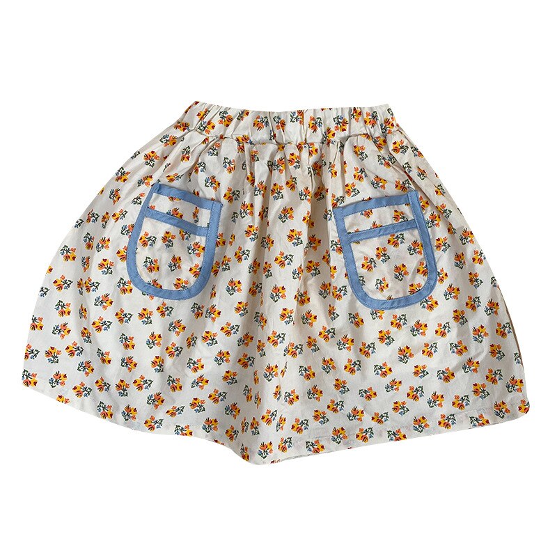 Spring Girls Floral Skirts Kids Cotton Skirts Korean: 6