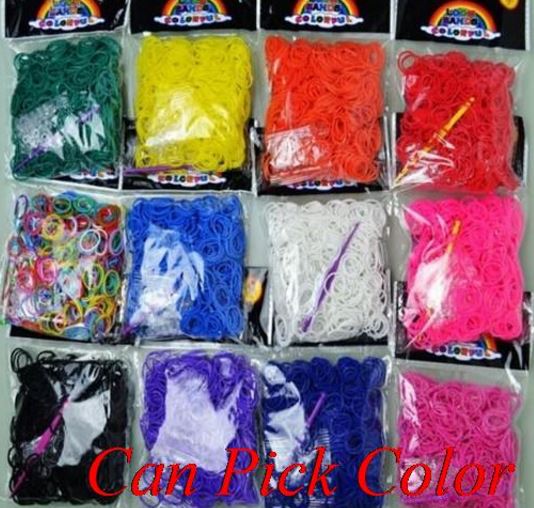 600 bands + 24 S-Clips/pack Elastische Rubber Familie Candy Kleurrijke Armband Weefgetouw Bands Multy DIY Siliconen vullingen beste h2343254s