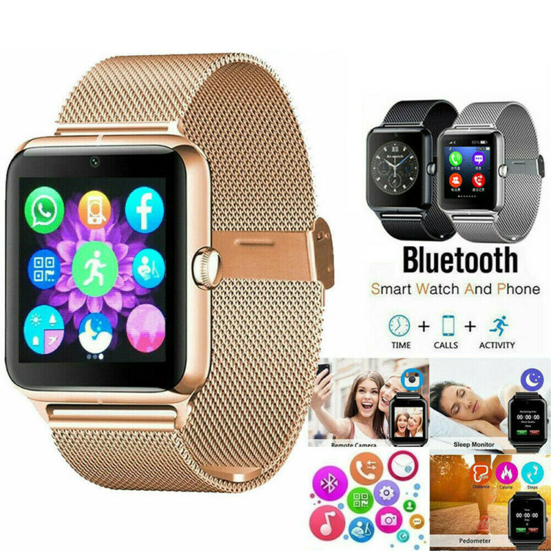 Rvs Bluetooth Smart Horloge Z60 Smartwatch voor Samsung iphone Android