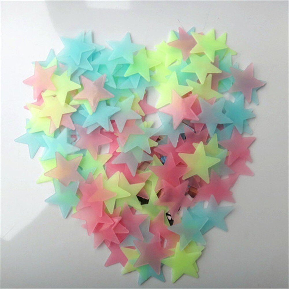 100Pcs Glow In The Dark Star Stickers Decal Baby Kids Kinderkamer Home Decor 100 Stuks Thuis muurstickers