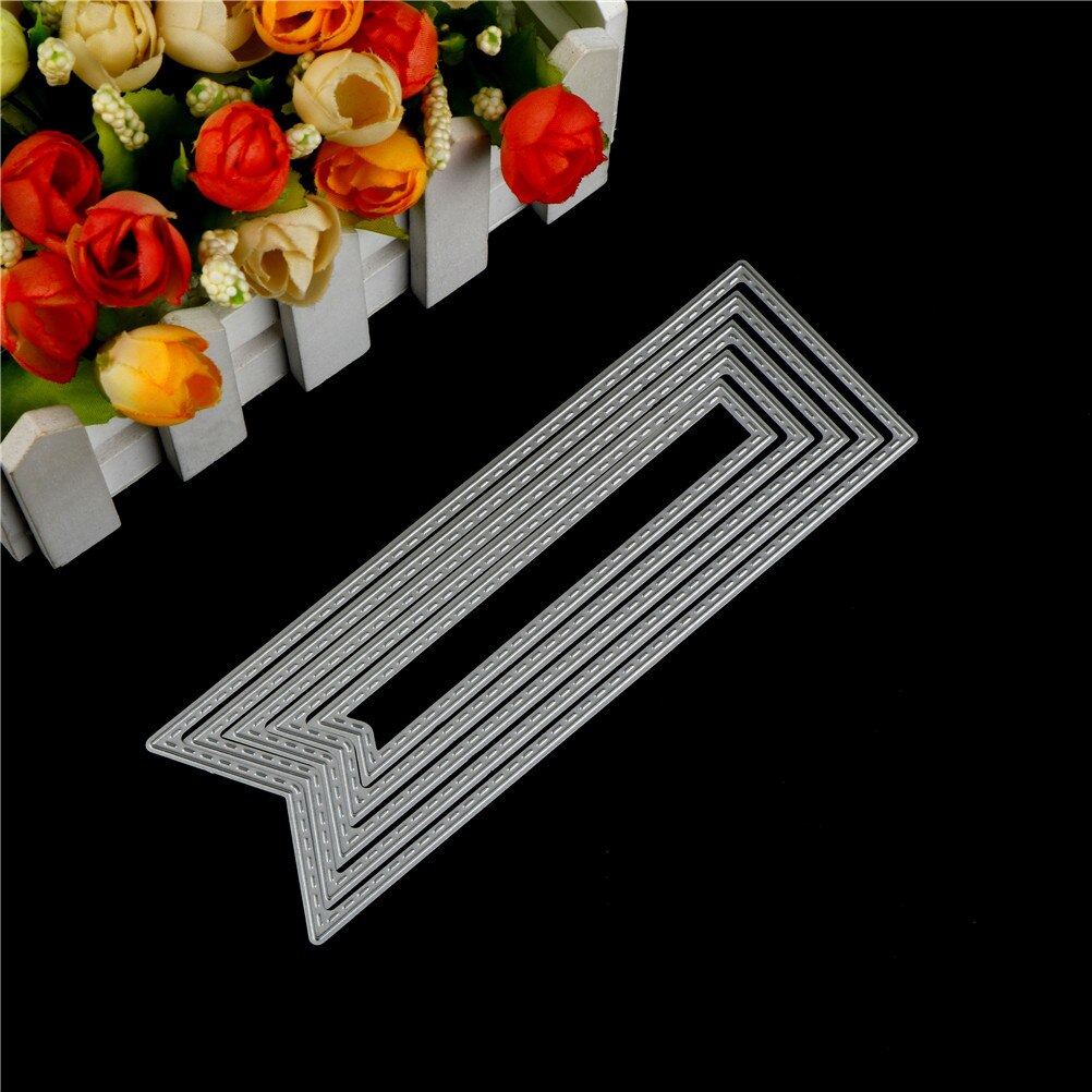 5Pcs Banner Metal Cutting Die Making Scrapbooking Die Stencils Release Tool for DIY Paper Carft Releasing Paper Cuts