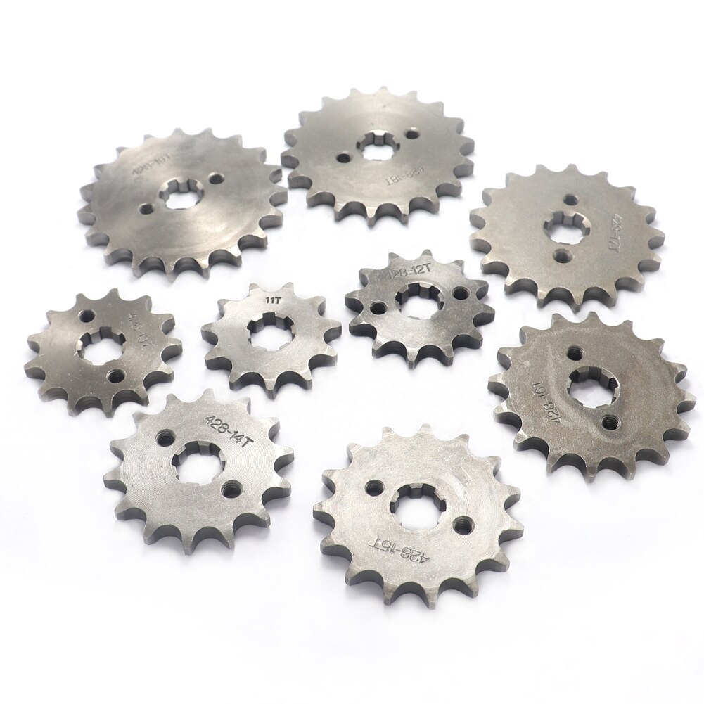 428# 17mm 10T-19T Front Engine Sprocket For KAYO BSE SSR SDG Dirt Pit Bike ATV Quad Go Kart Moped Buggy Scooter Motorcycle