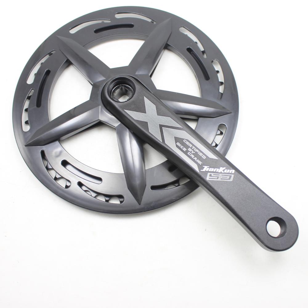 Mountainbike crankstel 46t aluminiumlegering mtb fiets crank tandwiel vierkant 6/7/8 speed crank gecanneleerde schijf onderdelen