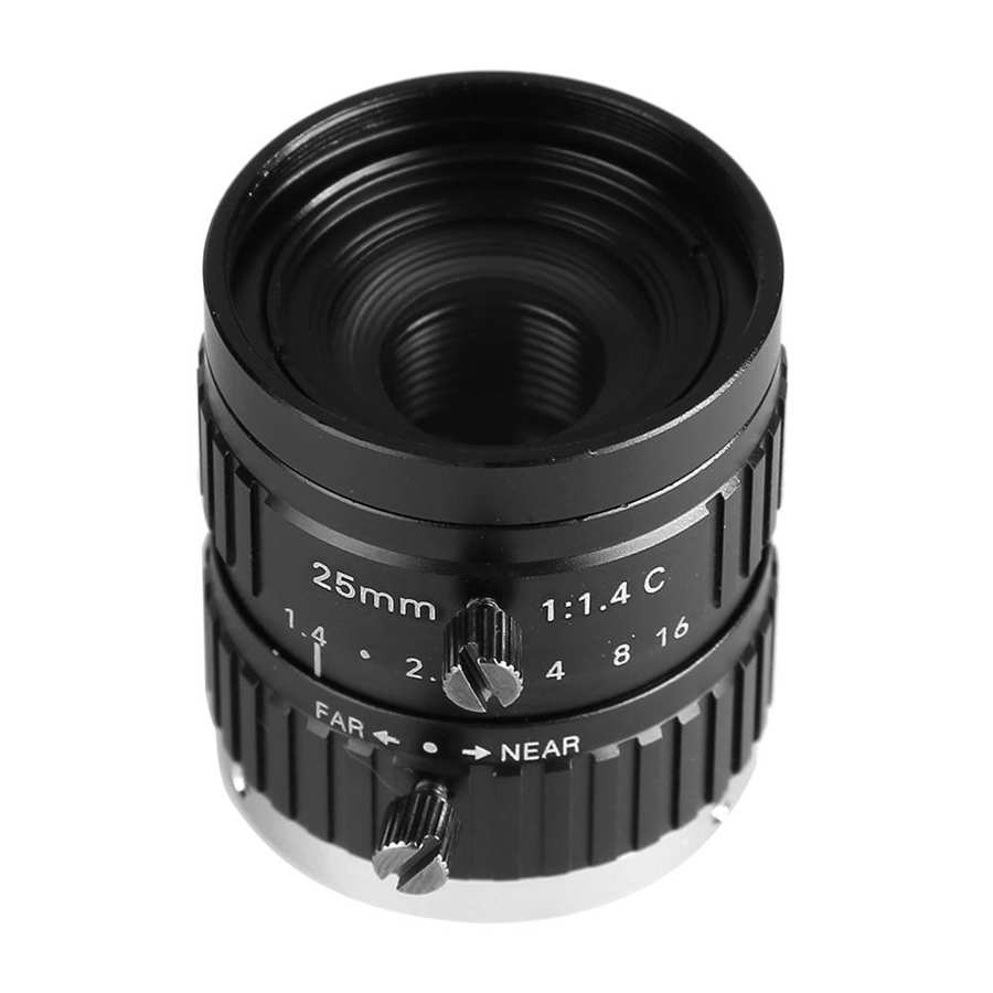Kameralinser 25mm cctv kameralinser 5mp 2/3 cctv manuel blænde sikkerhed kamera linsemontering c