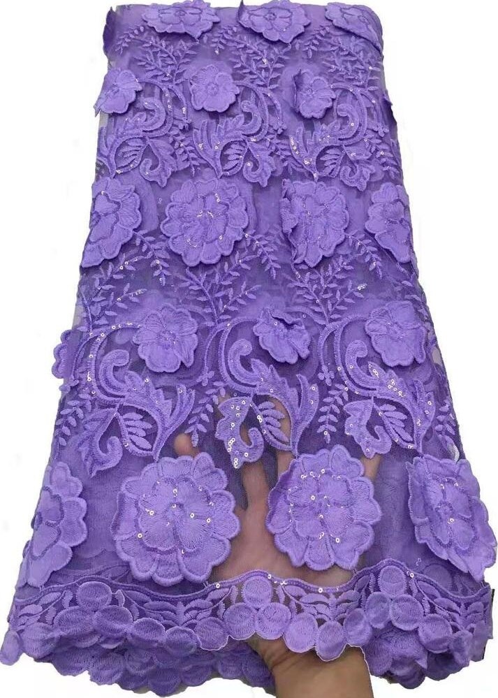 Latest African Lace Fabric African French Net With Sequins Embroidery Tulle Lace For Dresses Women YTB152: AS PIC2