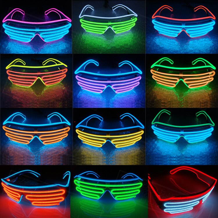 Two-Color Blinds Modes Flash Glasses Toys Luminous Lighting Colorful Glowing DJ Classic Carnival Dance Bar Party Toys