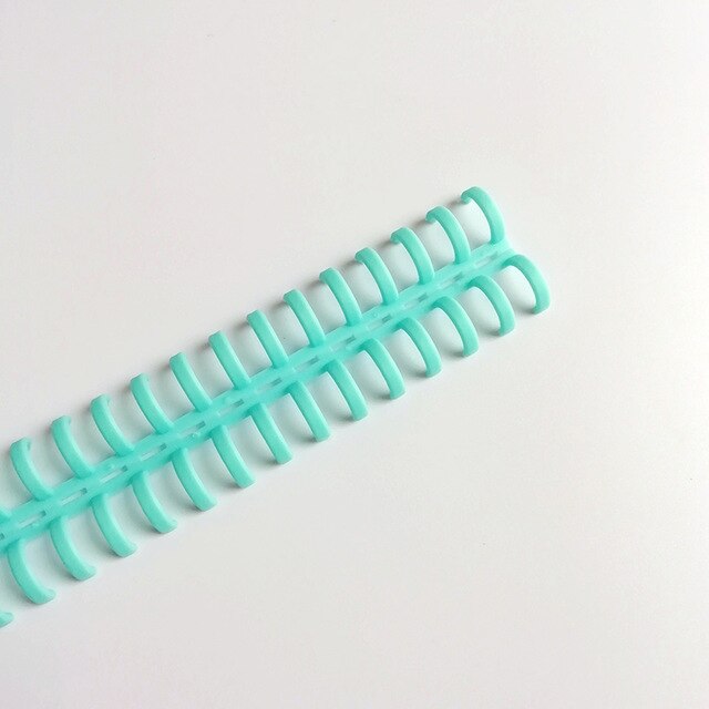 Anillo de plástico transparente con 25 orificios para encuadernación, anillo de hojas sueltas para cuaderno A4, suministros escolares, 10 Uds.: blue