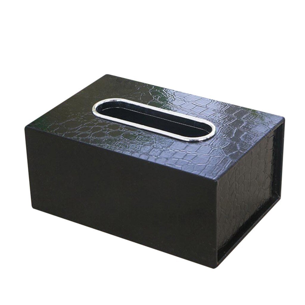 Leather Tissue Box European Napkin Tray Boxes Medium Leather Car Tissue Box Holder Box Case Pouch Table Tissue Holder: 16