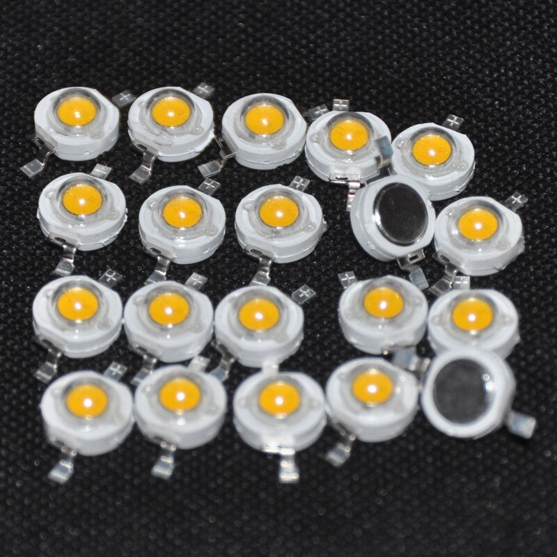20Pcs High Power Led Diodes 1W Ultra Heldere 3000K 100-120Lm Helderheid Warm Wit Led Lamp Kralen