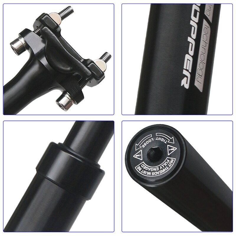 GANOPPER Bike Suspension Telescopic Seatpost 400Mm Bicycle Shock Absorber Adjustable Seat Post Bike Saddle Rod