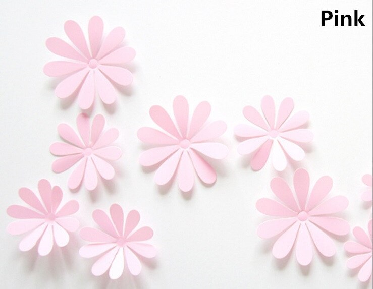 3D PVC Flower Wall Stickers Home Decor Flower Wall Decals for Kids Room TV Wall Stickers Kitchen Kids Wall Sticker: 5