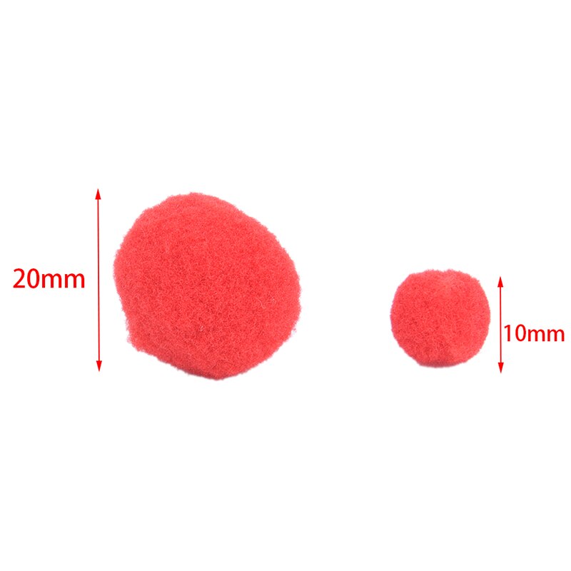 100 Pcs Mixed Soft Round Shaped Pompom Balls Fluffy Pom Pom For DIY Garment Keychain Handcraft 10mm 20mm