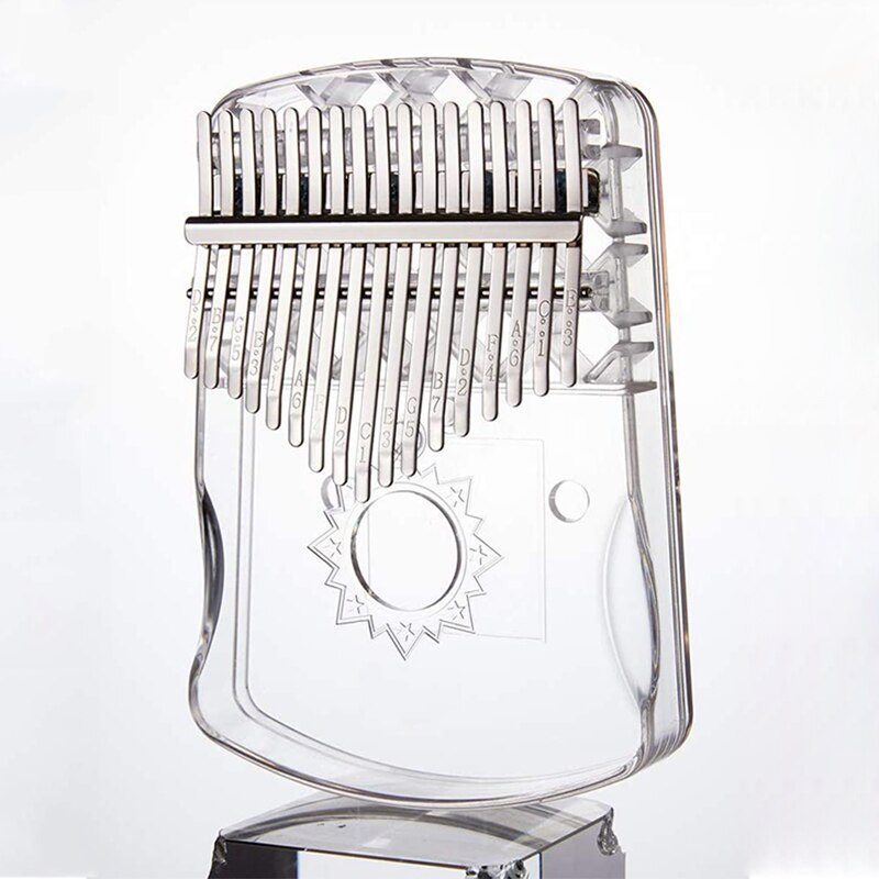 17 Key Transparent Kalimba Acrylic Kalimba Acrylic Clear Thumb Piano For Starter Finger Piano Christmas With Tuner Hammer
