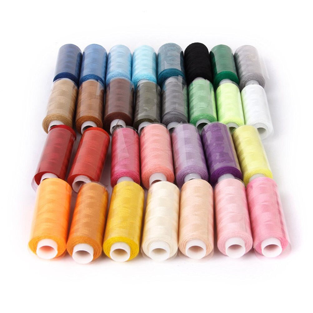 30pcs Polyester Yarn Coils Strings Sewing Quilting Threads DIY Sewing Thread Kit For Hand Sewing (Random Color)
