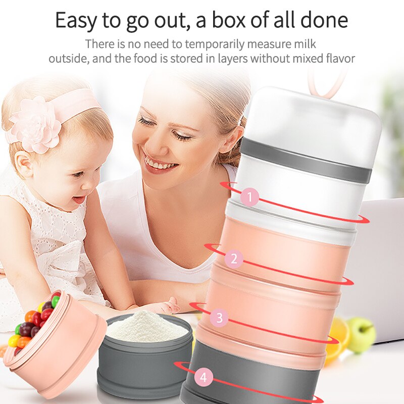 Baby Food Box Mix Container Food Container Milk Powder Container Reusable Formula Dispenser Snack Box Storage