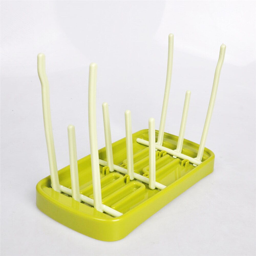 Bottle Dry Rack Baby Bottle Drain Drying Racks Baby Bottle Cleaning Dryer Drainer Storage Drying Rack: Green