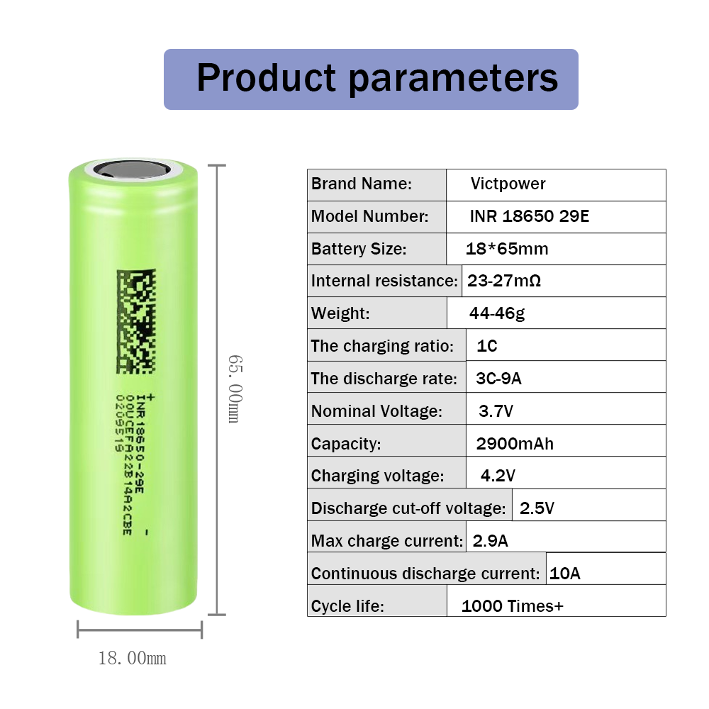 Batteria ricaricabile DMEGC 26E NCM di grado A + migliore qualità INR18650 3.7V 2600mAh batterie agli ioni di litio cilindriche agli ioni di litio per: Oro