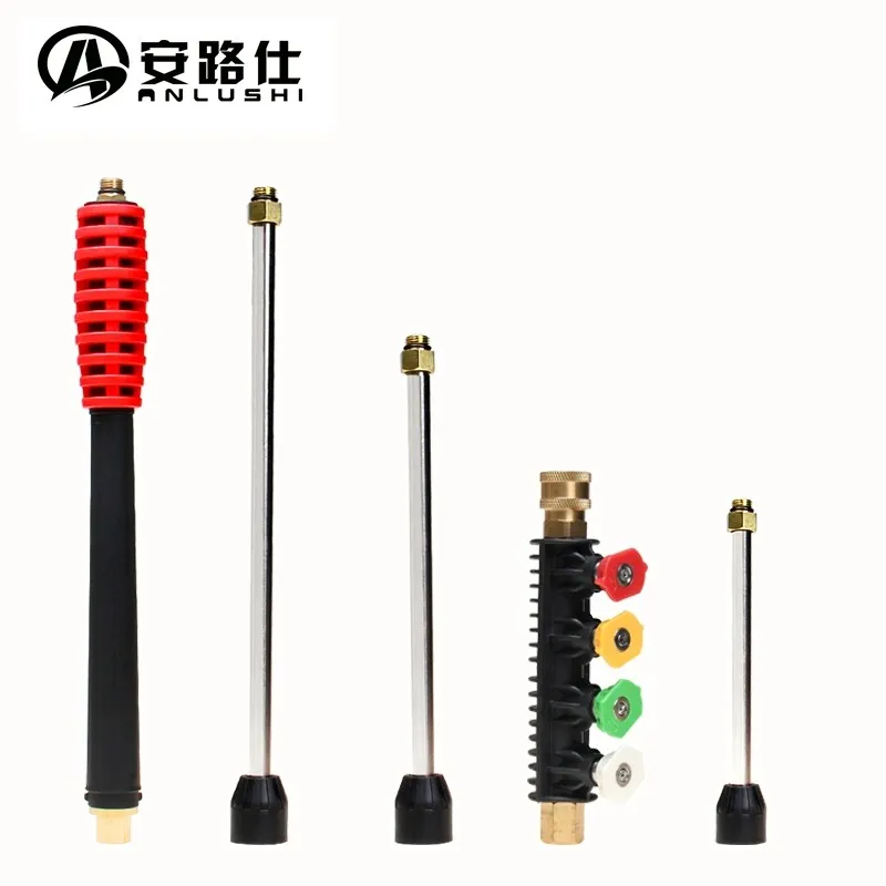 Tige d'extension haute pression en acier inoxydable pour Machine à laver de voiture, pour étendre la longueur du nettoyage par pulvérisation du pistolet à eau