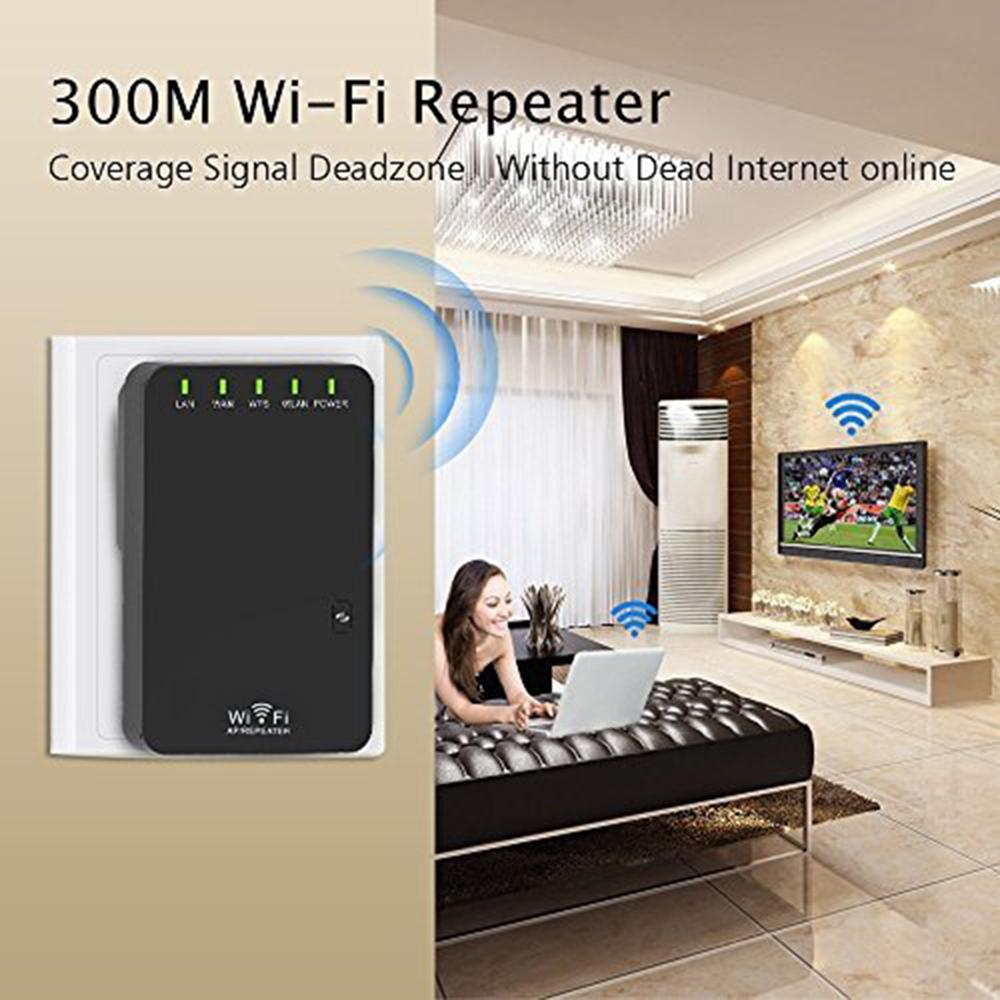 300Mbps Wifi Range Extender Signaal Booster Mini Repeater Router Met 2 Ethernet-poort En Wps Functie 3 In 1