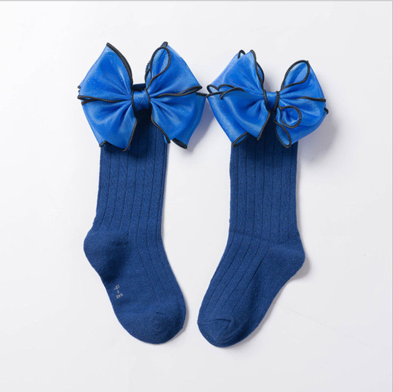 Peuter baby schattige meisjes kniekousen strik-knoop prinses katoenen sok voor 1-10y