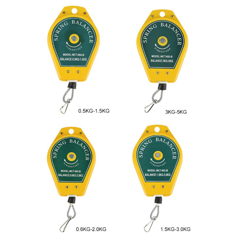 Free Ship Durable Retractable Spring Balancer Steel Wire Rope Measuring Tool Hook Holder Hanging 3-5kg Assembly-line Fixtures