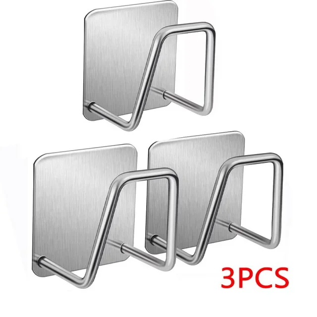 Porte-Éponge Auto-Adhésif en Acier Inoxydable pour Évier de Cuisine, Accessoire de vaccage,rangement cuisine,cuisine rangement organisation,rangement sous evier,accessoire salle de bain,kitchen accessories: vert militaire