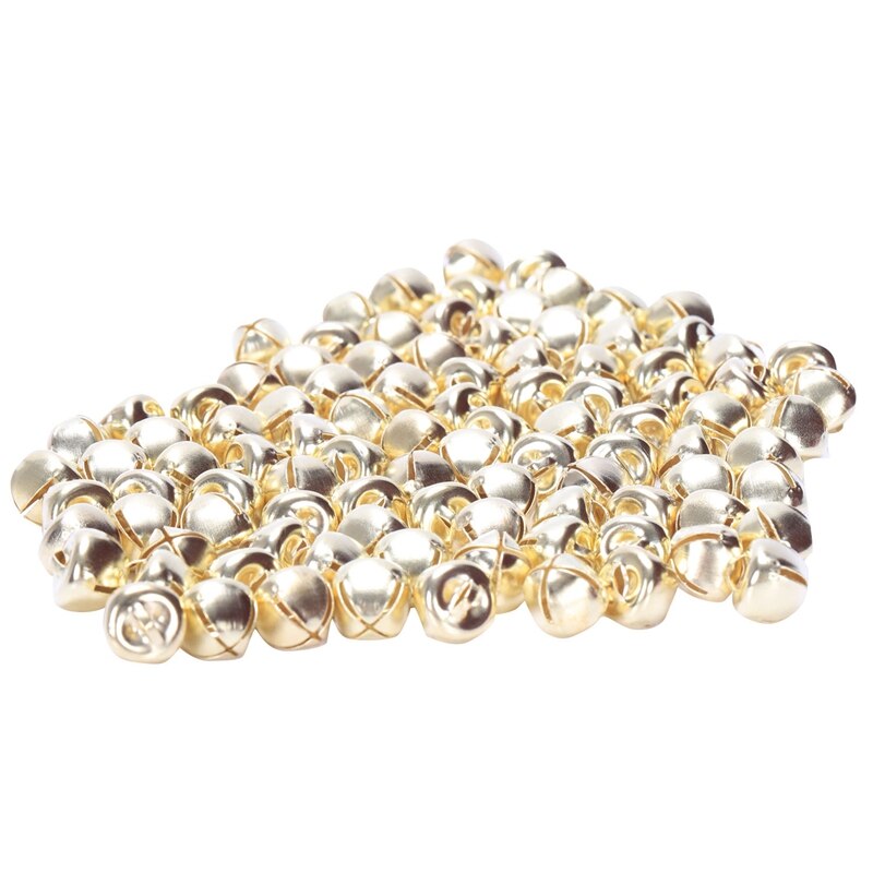 Jingle Bells 12mm Gold - 100 Pack: Default Title