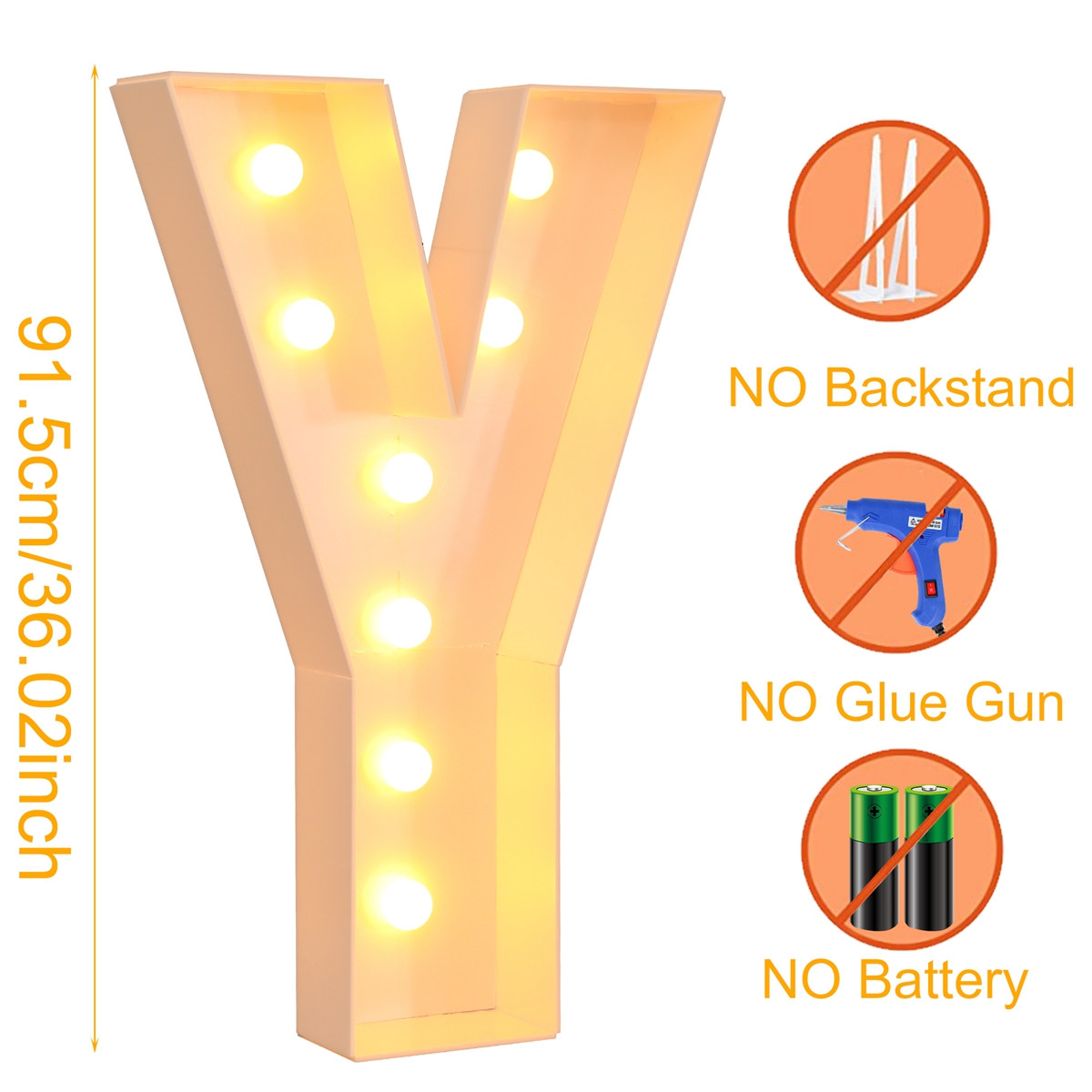 91.5CM DIY Name Giant Led Light Letter Frame Box Wedding Valentine's Day Party Decoration Anniversary Baby Shower Birthday Decor: green