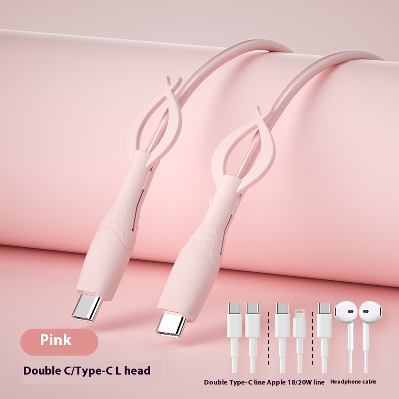 2in1 Silicone Cable Protector for Android/iPhone Anti-Snap Charger Cord Guard /w Reinforced Connector & Tangle-Free Organizer: GRAY