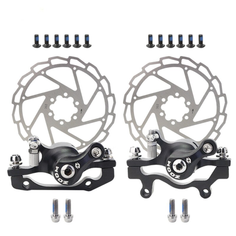 Zoom – Double frein à disque en alliage d'aluminium pour vtt, étrier mécanique noir: A Big kit