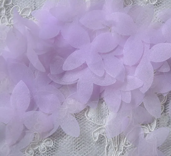 DIY Tule Vlinder Bloem Materiaal, Trouwjurk, Bruids Tiara, Organza Applique Accessoires, Super Fee Zijden Bloem, 100 Stuks: Antiek Zilver