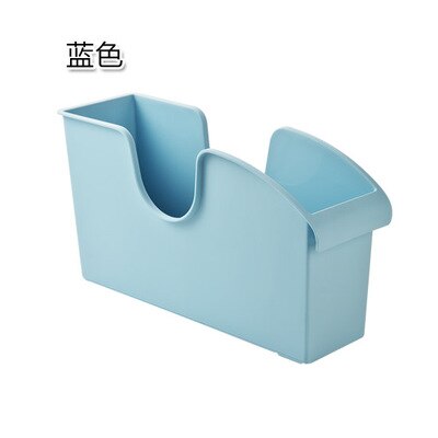 Køkkenskab opbevaring push-pull boks tyk plastaffaldsboks husholdningsopbevaring opbevaring grydestativ med glat  xi3151608: Himmelblå