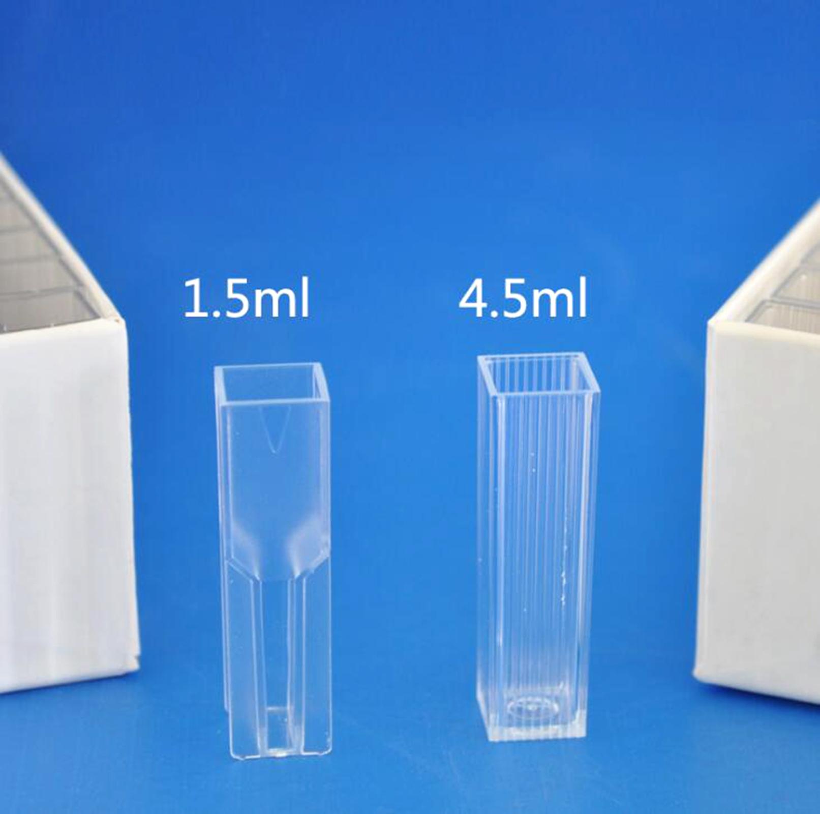 Box 81pcs 4.5ml Square Plastic Test Tubes vials container craft cuvette Lab Kit Tools