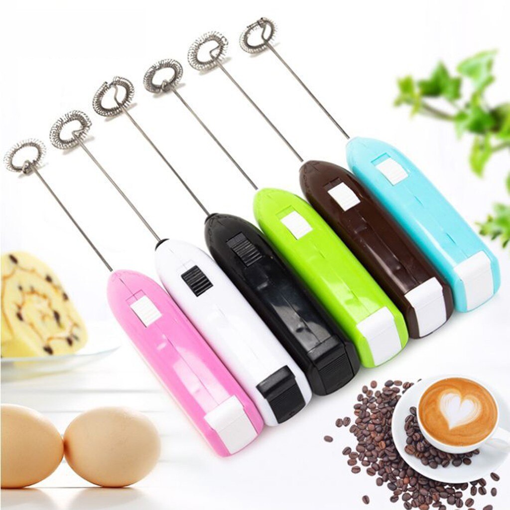Drinks Milk Frother Foamer Whisk Mixer Stirrer Egg Beater Electric Mini Handle Cooking Tools Daily Necessities