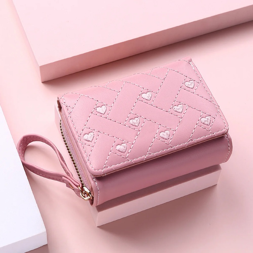 Portefeuilles voor dames Kawaii Leuke portemonnee Luxe damesportemonnee Roze portemonnee Damesportemonnee Kleine dames leren portemonnee Portemonnee