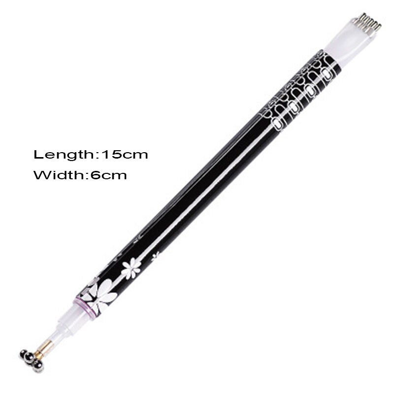 Bolígrafo de imán para uñas de 2 cabezas, pluma magnética de flor de ciruela, palo mágico de ojos de gato para esmalte de dibujo, herramientas de Gel, imán para uñas, colores x3, 1 Uds.: TB09-2