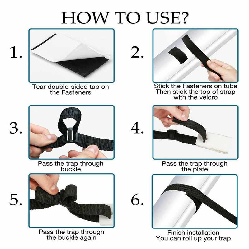 Bassengdeksel rulletilbehør solar teppe stropper kit universal pool strapping kit for pool solar cover reel accessory 8 sets