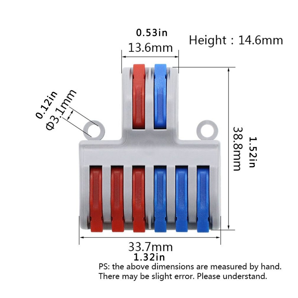 Mini Fast Wire Connector Universal Wiring Cable Connector Push-in Conductor Terminal Block Hard Wire Connector