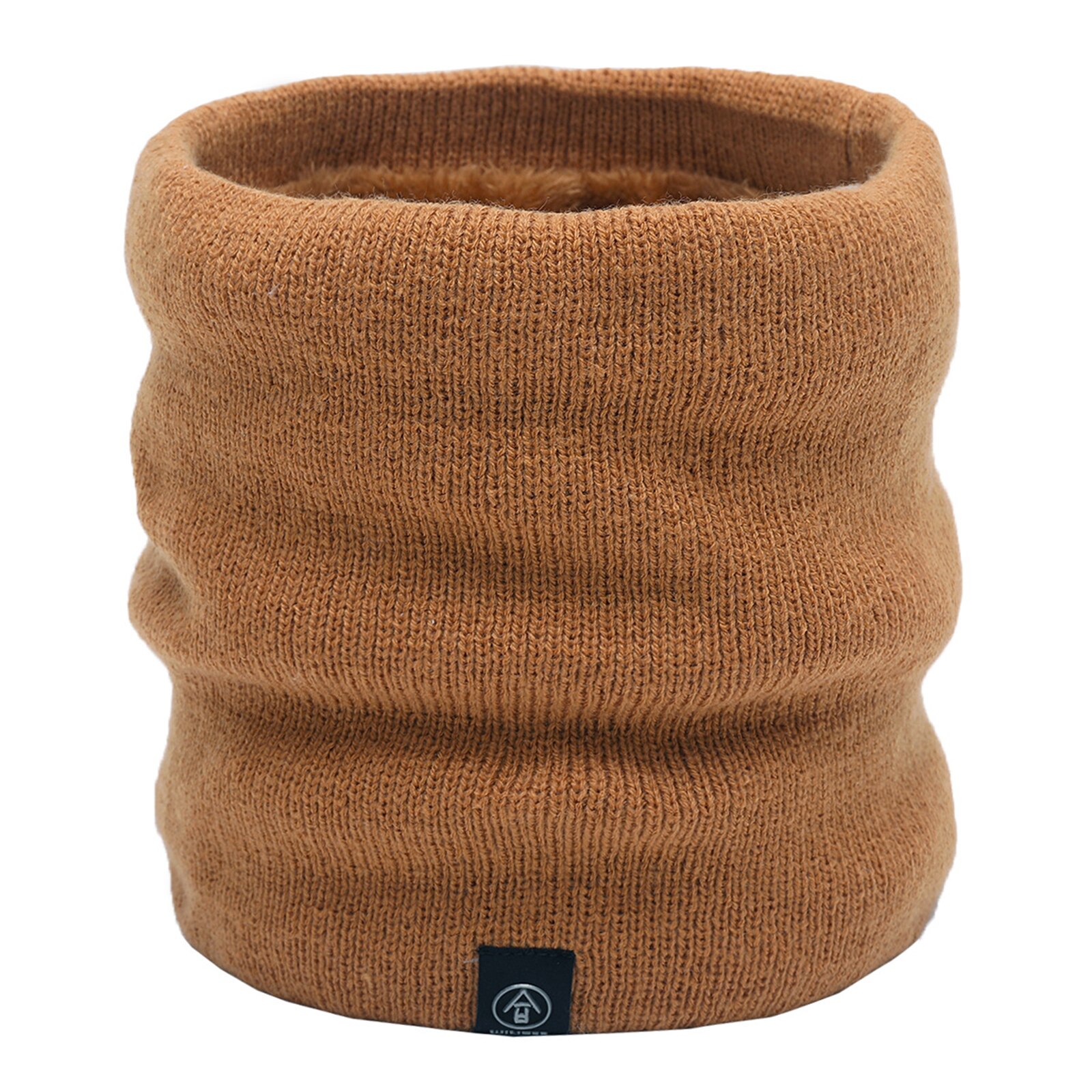 Winter effen ringen sjaals dikke warme nek sjaal kraag snood sjaal ski klimmen winter breien kraag sjaal voor vrouwen man: Oranje